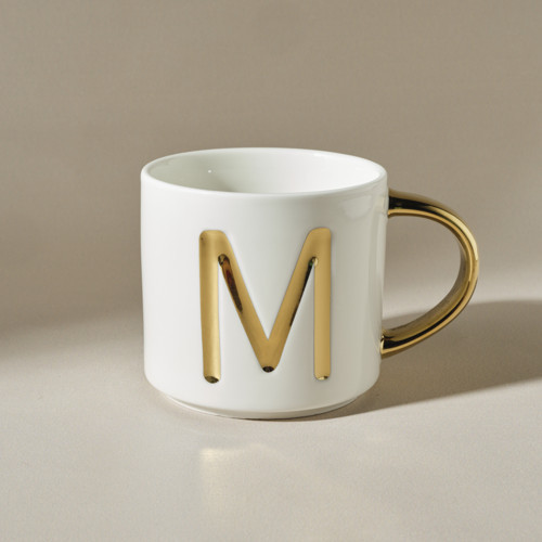 M Harfli Kupa 400 Ml Beyaz