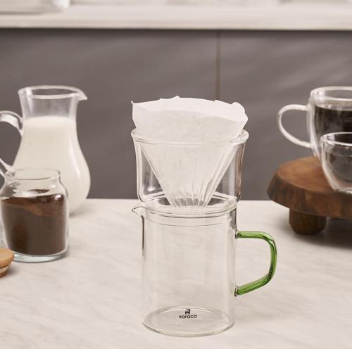 Draco Borosilikat Cam Dripper/Filtre Kahve Demleme Ekipmanı 450 Ml