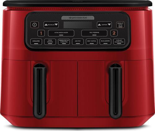 Air Pro Cook Duo Köz Xxxl 4+4 Litre Airfryer Ruby 8 Kişilik