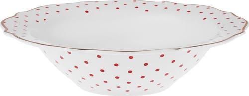New Romantic Puantiyeli Kase 17 Cm Kırmızı