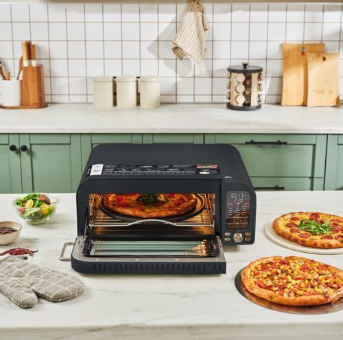 Multicrust Artisan Retro Pizza Makinesi Ve Airfryer Mat Siyah
