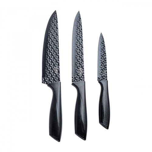 Ekstra Koruma Kaplamalı 3'lü Bıçak Seti