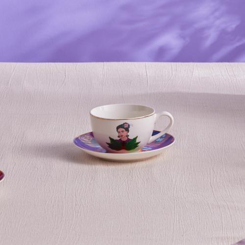 Frida Çay Fincanı Ve Tabağı Mor 220 Ml