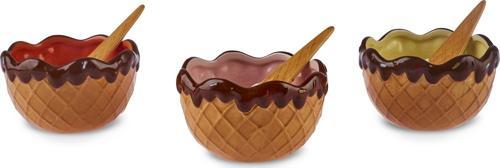 Chocolate Chip 3'Lü Kaşıklı Dondurma Kasesi 200 Ml