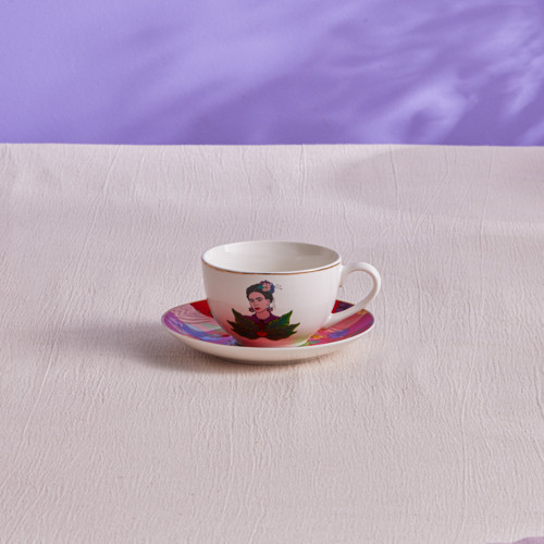 Frida Çay Fincanı Ve Tabağı Kırmızı 220 Ml