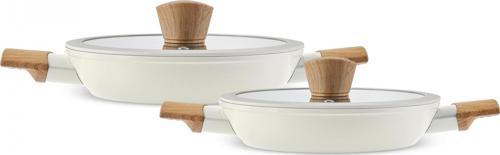Swiss Crystal Almond Cream İndüksiyon Tabanlı Sahan 4 Parça Set