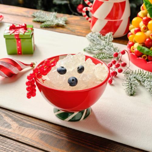 New Year Yılbaşı Candy Stripe Kase 15 Cm