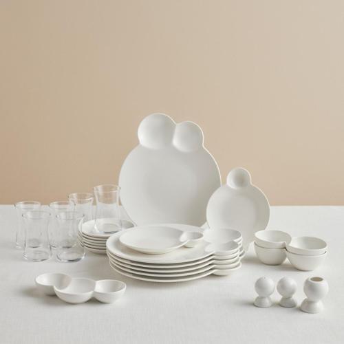 Red Carpet Collection Stream Bone Blow 26 Parça 6 Kişilik Kahvaltı Takımı