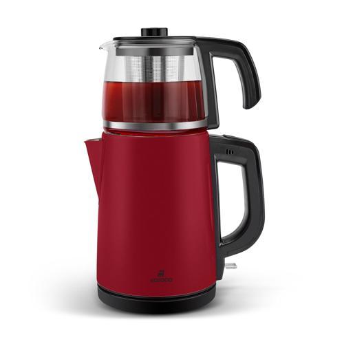 Tea Glass 2 in 1 Çelik Çay Makinesi ve Kettle Viva Magenta