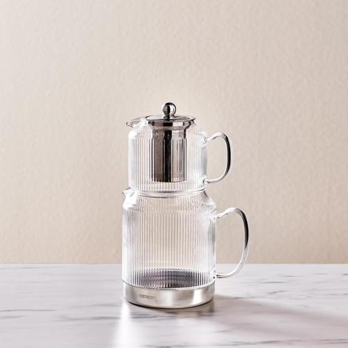 Kelly İndüksiyon Tabanlı Borosilikat Cam Midi Çaydanlık