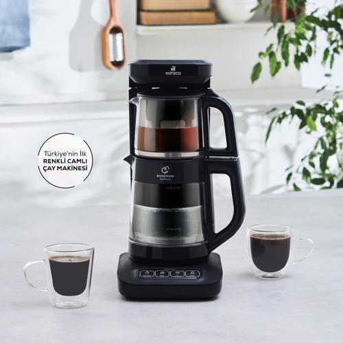 Robotea Pro 4 in 1 Konuşan Cam Çay Makinesi Graphite