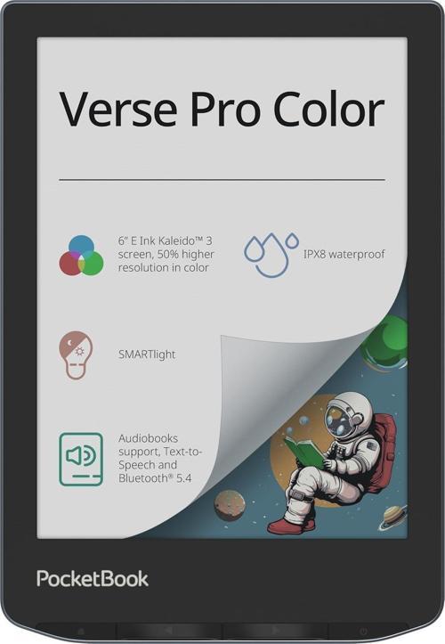 PocketBook Verse Pro Color | 6” e-Okuyucu | Renkli Ekran E Ink Kaleido™ 3 | Metin Okuma ve Bluetooth | Sesli Kitaplar |