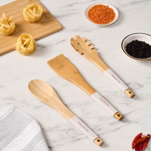 Harmony 3 Parça Ahşap Servis Seti Taupe