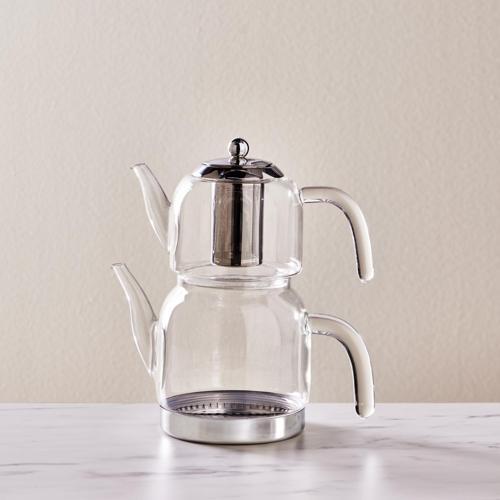 Panora Aile Boyu Cam Çaydanlık