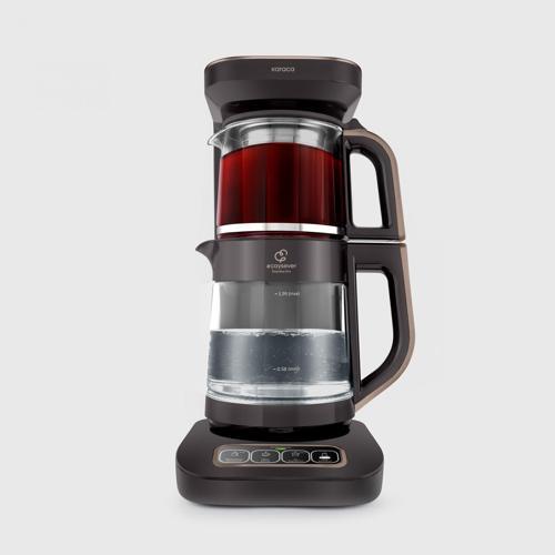 Çaysever Robotea Pro 4 in 1 Cam Çay Makinesi Walnut Brown