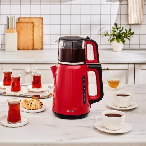 Mega Tea 1501 35 Çay Bardağı Kapasiteli Çay Makinesi Cherry Red