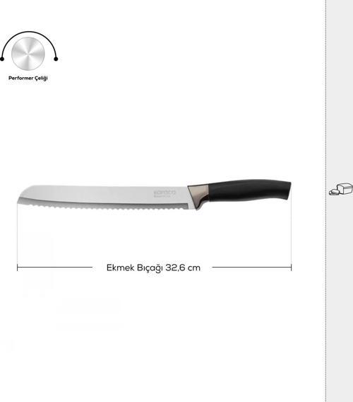 Helios Ekmek Bıçağı Black 32 Cm