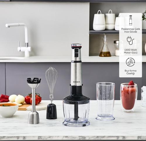 Inox Quick Mix Hız Ayarlı 1300W El Blender Set - 9637B