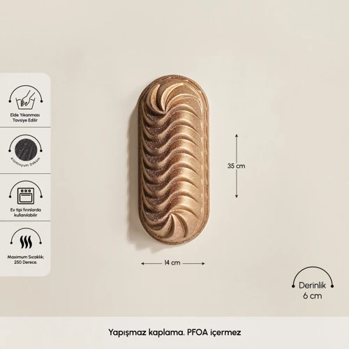 Cake Pro Vera Döküm Kek Kalıbı Gold 35 cm