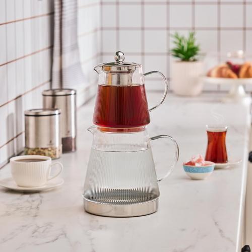 Keops İndüksiyon Tabanlı Midi Cam Çaydanlık Takımı