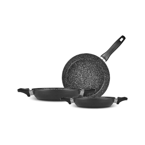 Biogranit Power New 3 Parça Tava Sahan Set Siyah