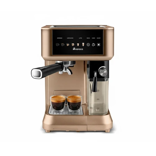 MyCaffe Barista S10 Entegre Süt Hazneli, Espresso, Latte ve Cappuccino Makinesi Walnut Brown