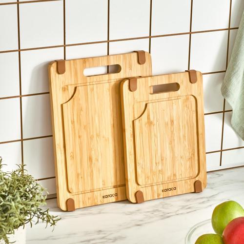 Roy Bamboo 2'Li Pro Kesme Tahtası 28/33 Cm