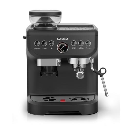 Coffee Art Barista Kahve Öğütücülü, Süt Köpürtücülü, 15 Bar Basınçlı Espresso, Latte, Cappuccino, Americano Makinesi Matte Black 2L 1450W