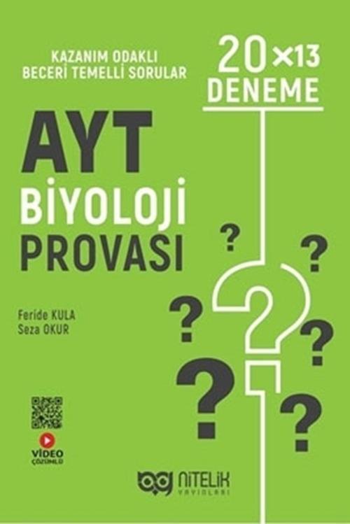 Nitelik Ayt Biyoloji Provası 20X13 Deneme - 