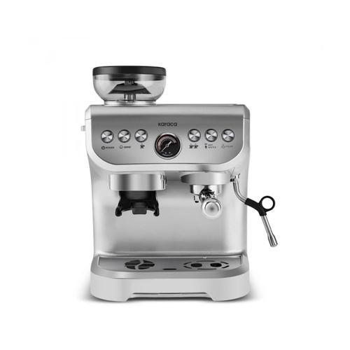 Coffee Art Barista Kahve Öğütücülü, Süt Köpürtücülü, 15 Bar Basınçlı Espresso, Latte, Cappuccino, Americano Makinesi Silver 2L 1450W