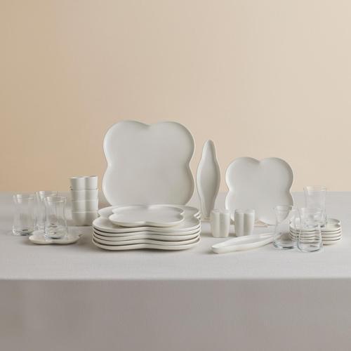 Forever Bone Clover 28 Parça 6 Kişilik Kahvaltı Takımı