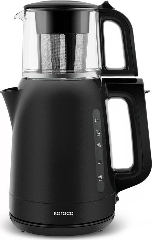 Mega Tea 1501 Black 1500 W Cam Demlikli Çay Makinesi