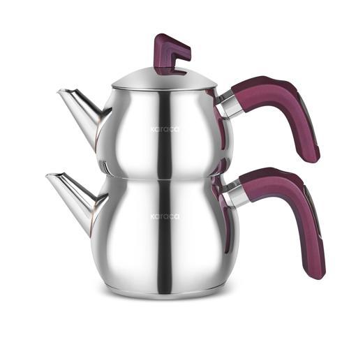 Viyola İndüksiyon Tabanlı Midi Çaydanlık Takım Mürdüm