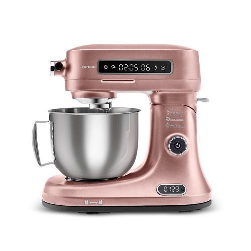 Pro Artisan Tartılı Dijital Ekran Zaman Ayarlı Döküm Hamur Yoğurma Makinesi Rosegold 1600W 5L
