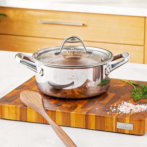 Powersteel 3Ply 316+ İndüksiyon Tabanlı Çelik Petekli Tencere 20 Cm