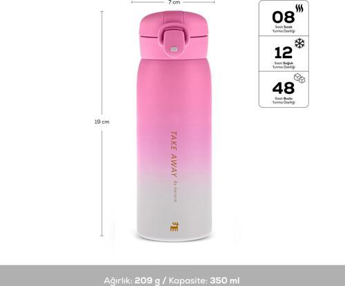 Skyfall Çelik Sızdırmaz Termos 350 Ml Fuşya