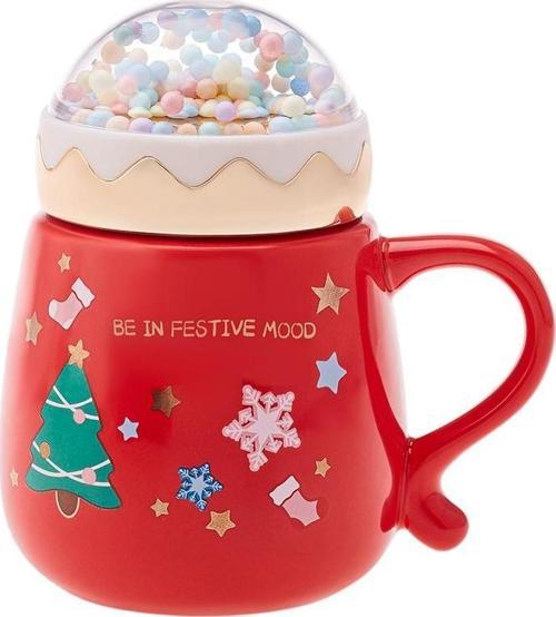 New Year Yılbaşı Bubble Kırmızı Kupa 430 Ml
