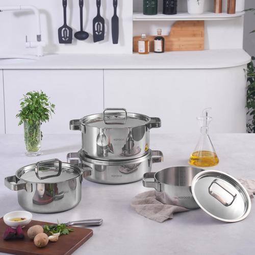 Powersteel 316+ 3Ply Onyx İndüksiyon Tabanlı 8 Parça Tencere Seti