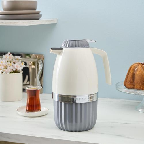 Gant Cam Sızdırmaz Çay Termosu Gri 2 L