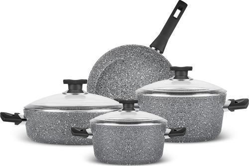 Biogranit Uraz 7 Parça Tencere Seti Gray