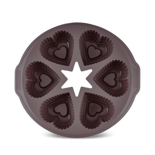 Harmony 6'lı Kalpli Silikon Muffin Kalıbı