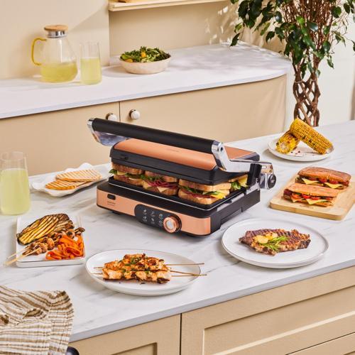 Gastro Gourmet Izgara Ve Tost Makinesi Copper 2000 W 6 Dilim Kapasiteli