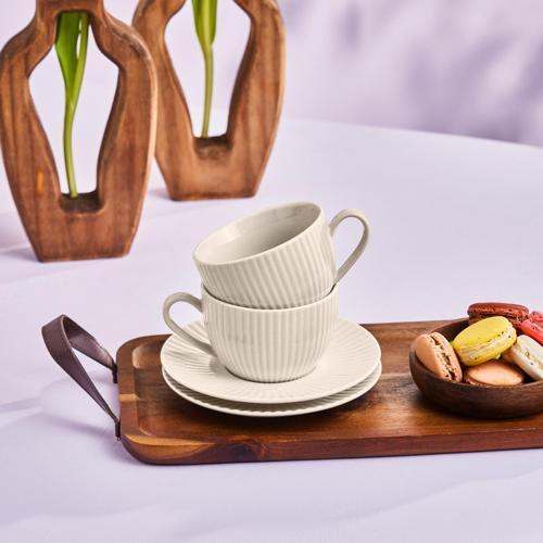 Seashell 2 Kişilik Çay Fincanı 200 Ml Bej