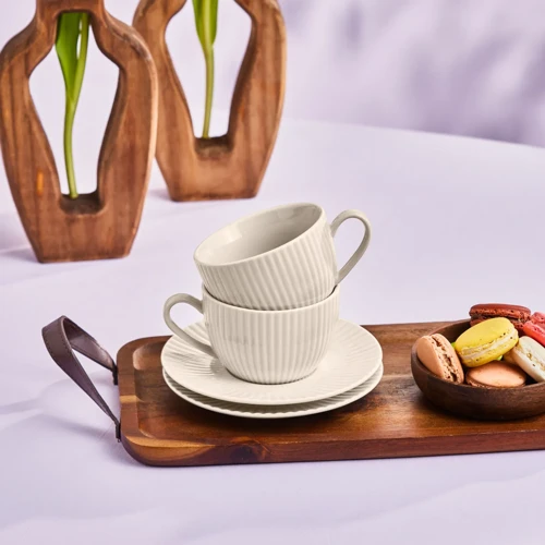 Seashell 2 Kişilik Çay Fincanı 200 Ml Bej