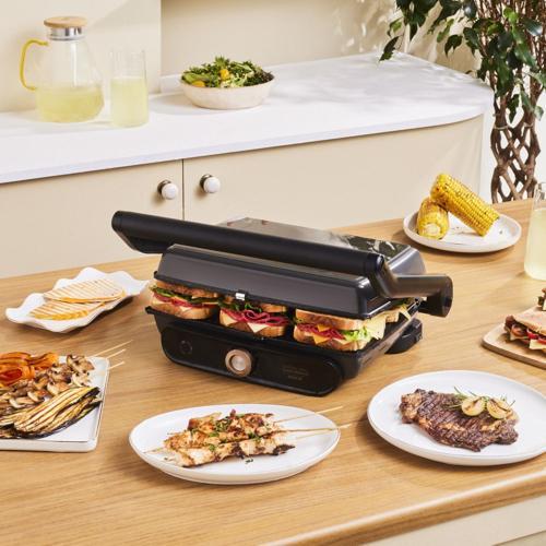 Gastro Grill Glass 2400W Tost Ve Izgara Makinesi Walnut Brown 6 Dilim Kapasiteli