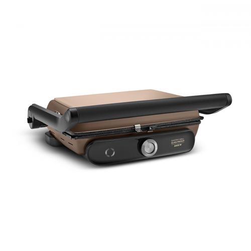 Gastro Grill Glass 6 Dilim Kapasiteli Döküm Tost ve Izgara Makinesi Walnut Brown 2400W