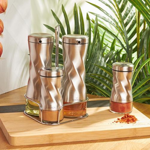 Tottori Inox Cam Salata Seti