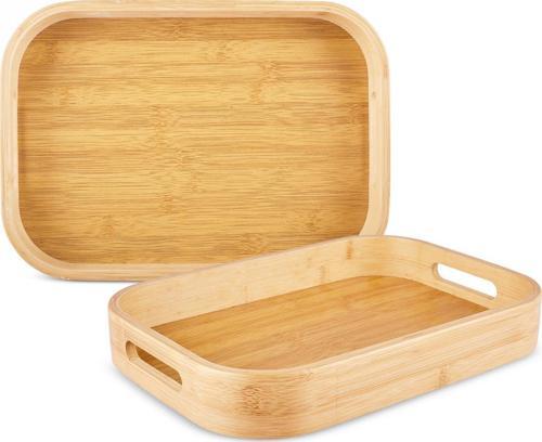 Nolan 2'Li Bambu Tepsi 41X28 & 35X25 Cm