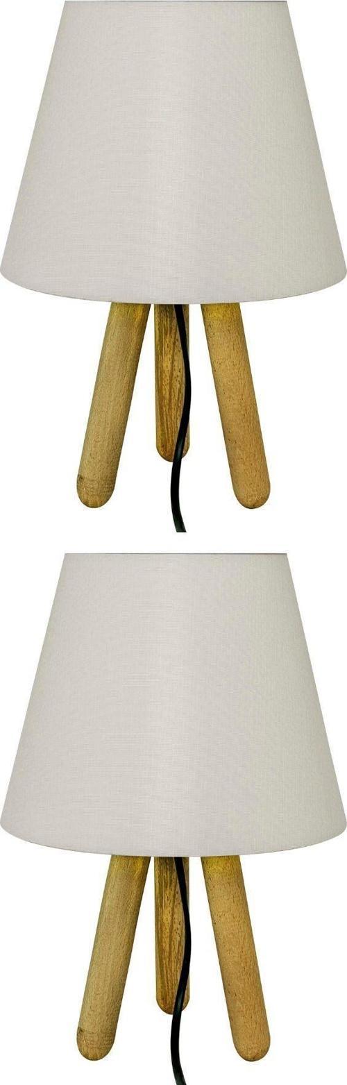 2'li Krem Tripod Abajur