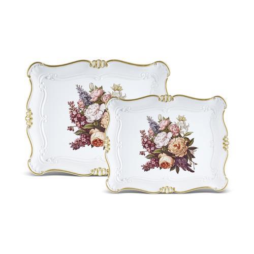 Buket İkili Dikdörtgen Tepsi 42 Cm